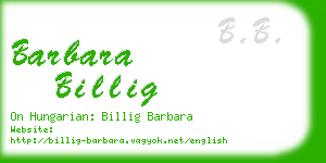 barbara billig business card
